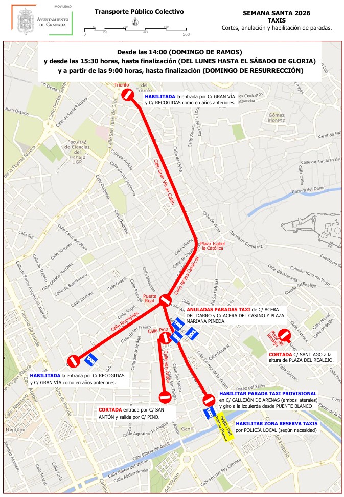 Taxo Semana Santa 2026 Granada