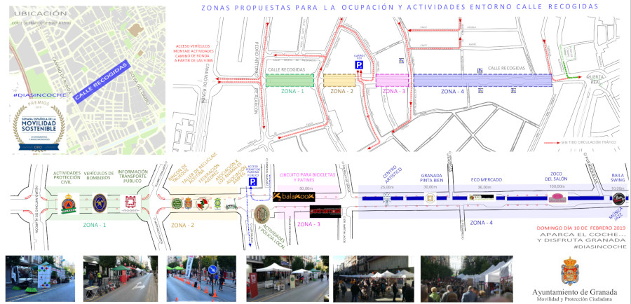 activities map sunday car free day february 2019 granada