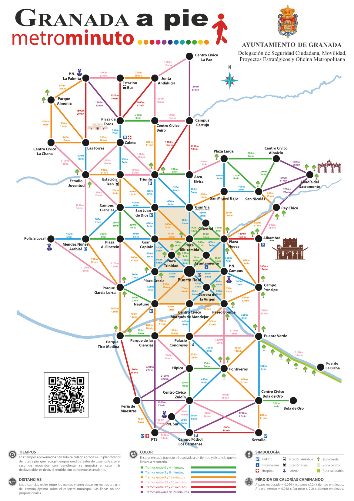 metrominuto granada granada a pie