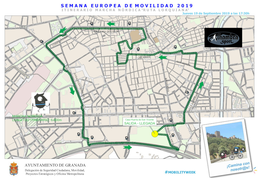 Ruta marcha nórdica 2019 granada