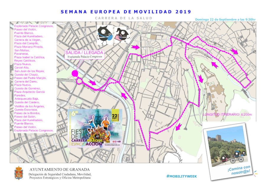 Itinerario Carrera Fiesta de la Salud Granada 2019