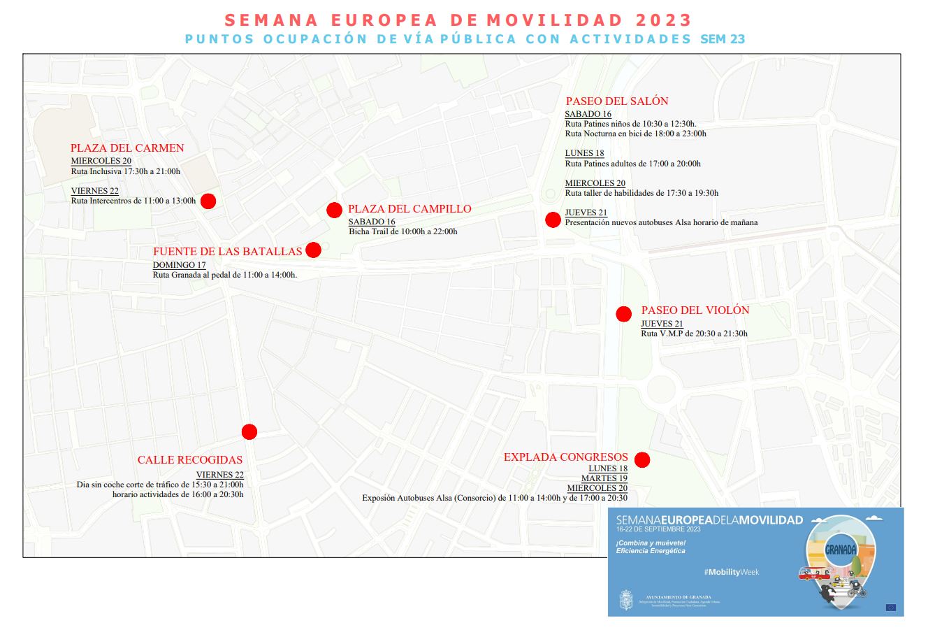 Ocupación vía pública granada 2023 sem